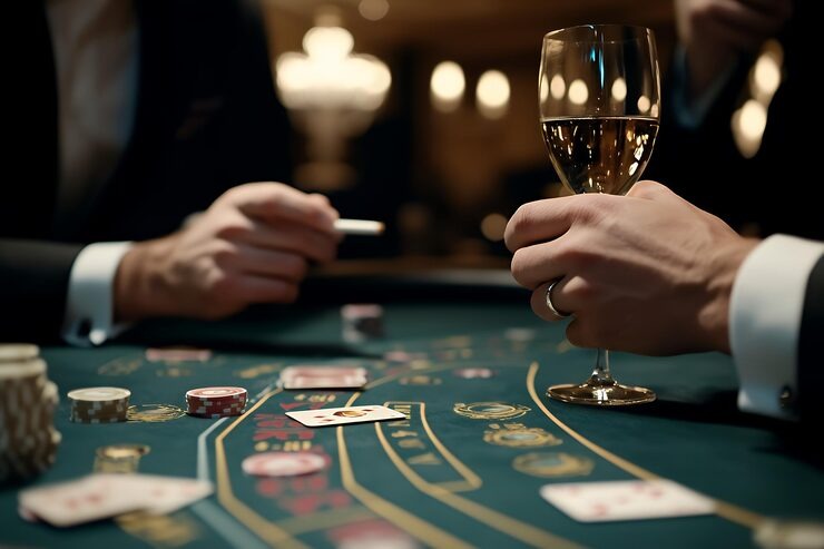 Allbet roulette wheel close-up with dealer, chip staging, and ball drop moment